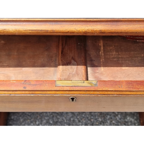 1061 - A Victorian mahogany partners' pedestal desk, with cupboards to one opposing side, 151.5 x 105cm.... 