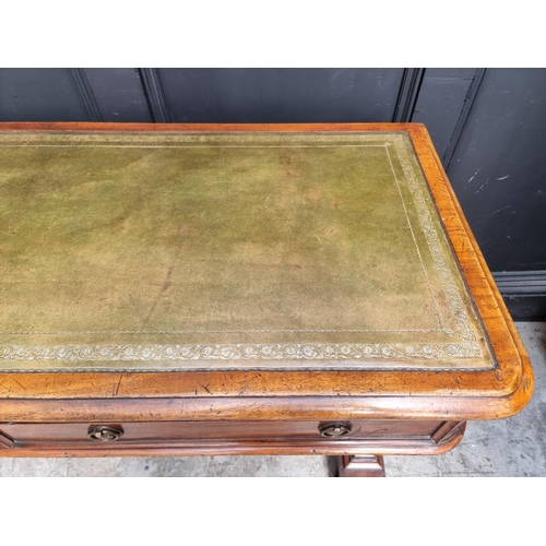 1064 - A Victorian mahogany writing table, 119.5cm wide.