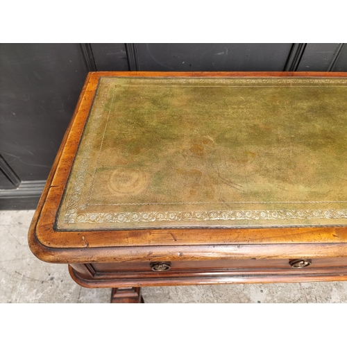 1064 - A Victorian mahogany writing table, 119.5cm wide.