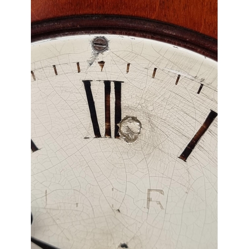 1100 - Railwayana: a Gothic mahogany LNER fusee mantel clock, the 7in painted dial bearing ivorine pla... 