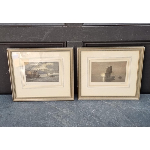 1124 - Claude Rowbotham, 'The City of London'; 'Becalmed', two works, each signed and titled, aquatints, pl... 