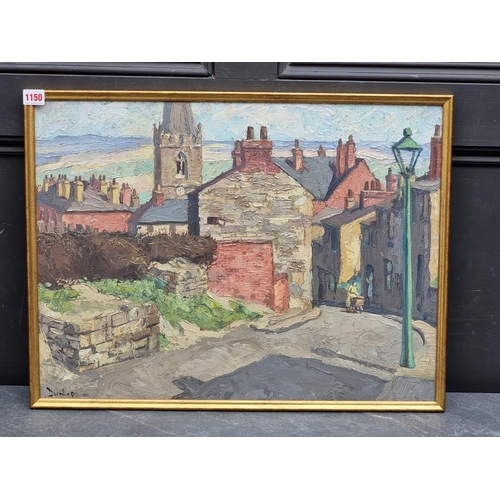 1150 - Ronald Ossory Dunlop, a West Country village, signed, oil on board, 45.5 x 61cm.... 