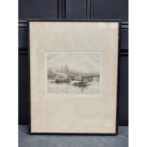 1152 - Roland Langmaid, 'Blackfriars Bridge and St Paul's from The Thames', signed in pencil, etching, pl.1... 