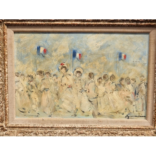 1172 - Walter John Beauvais, 'Trouville, France', signed, inscribed verso, oil on board, 25.5 x 39cm.... 