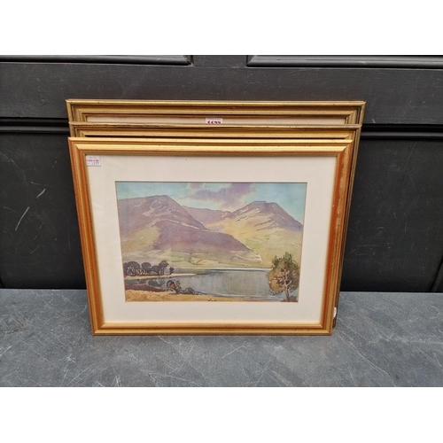 1177 - J Barnes, 'Catbells and Derwentwater', signed and dated 1904, watercolour, 22.5 x 32.5cm; toget... 