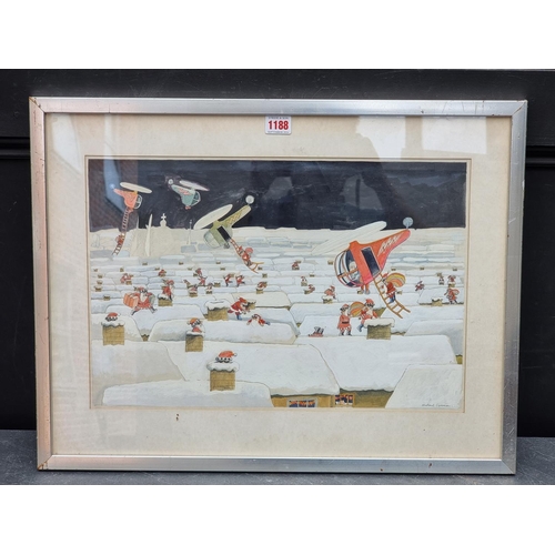 1188 - Michael Foreman, a Christmas illustration, signed, watercolour and gouache, I.30.5 x 46cm.... 