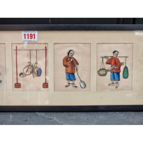 1191 - Chinese School, 19th century, punishment scenes, a set of ten, watercolour on rice paper, 9.5 x 7.5c... 