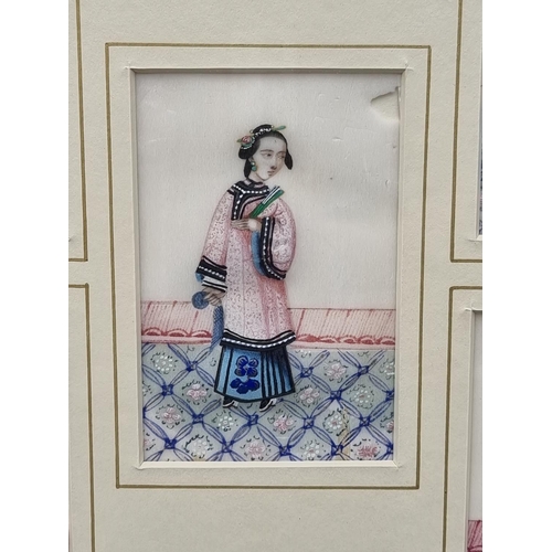 1192 - Chinese School, 19th century, figure studies, a set of ten, watercolour on rice paper, 10.5 x 7cm, f... 