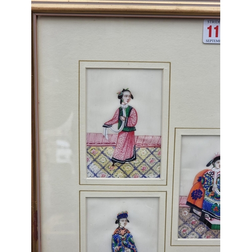 1192 - Chinese School, 19th century, figure studies, a set of ten, watercolour on rice paper, 10.5 x 7cm, f... 