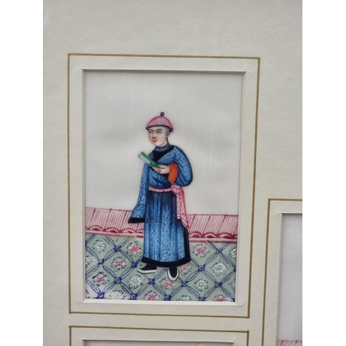 1192 - Chinese School, 19th century, figure studies, a set of ten, watercolour on rice paper, 10.5 x 7cm, f... 