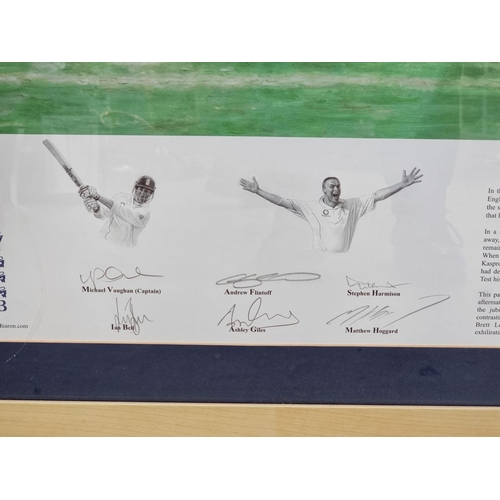 1215 - Of Cricketing Interest: Keith Fearon, 'The Greatest Test', signed by the artist and the eleven membe... 