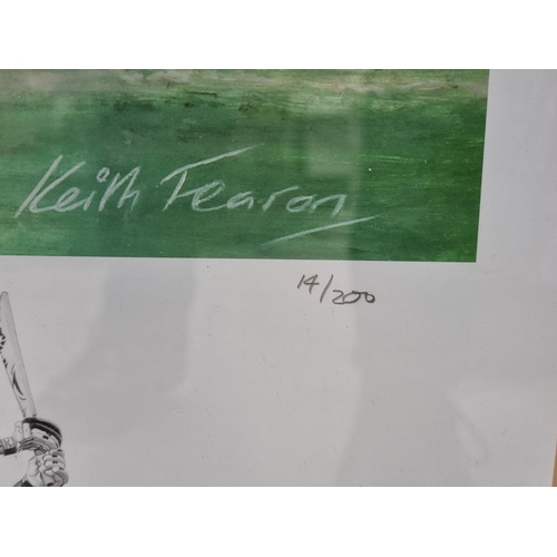 1215 - Of Cricketing Interest: Keith Fearon, 'The Greatest Test', signed by the artist and the eleven membe... 