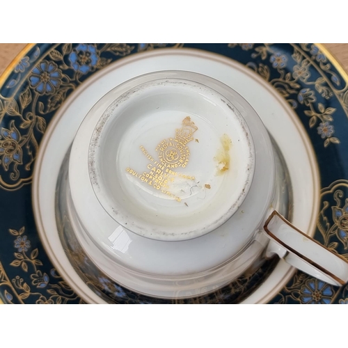 1232 - A Royal Doulton 'Carlyle' pattern part tea and dinner service, (coffee pot cover a.f., some seconds)... 