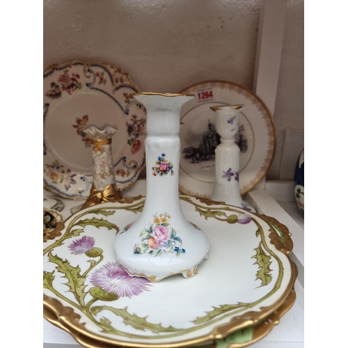 1264 - A mixed group of porcelain, to include a Royal Doulton 'Chichester Cross' plate. (15)... 