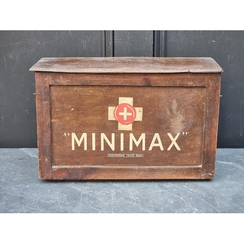 1292 - A vintage 'Minimax' first aid cabinet, 24.5cm x 38cm wide. 