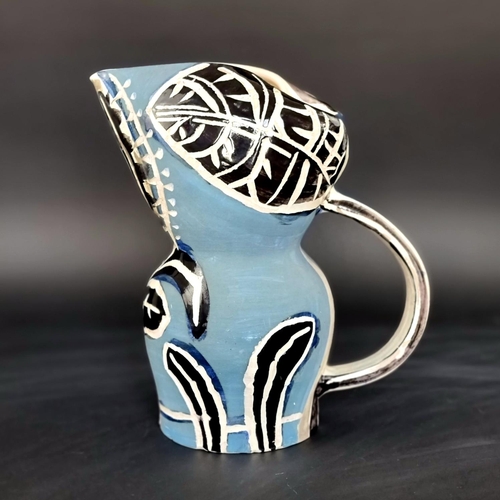 1410 - A Madoura pottery Edition Picasso 'Gothique aux Feuilles' pitcher, impressed and painted marks, 31cm... 