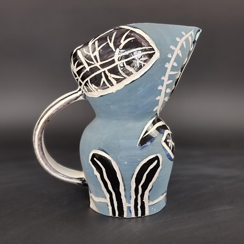 1410 - A Madoura pottery Edition Picasso 'Gothique aux Feuilles' pitcher, impressed and painted marks, 31cm... 