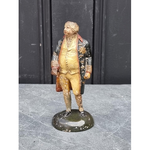 1430 - A rare painted plaster figure of George III, circa 1820, in the manner of Lucius Gahagan, 17cm ... 