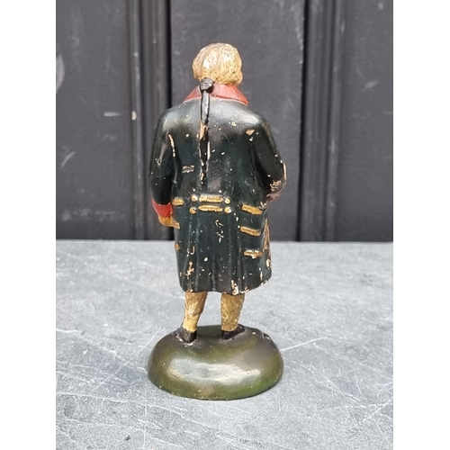 1430 - A rare painted plaster figure of George III, circa 1820, in the manner of Lucius Gahagan, 17cm ... 