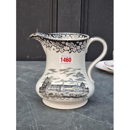 1460 - An 1862 International Exhibition commemorative jug, 17cm high; together with a small group of V... 