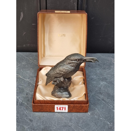 1471 - An RSPB bronze limited edition Kingfisher, No.22/150, 10.5cm high, in box.