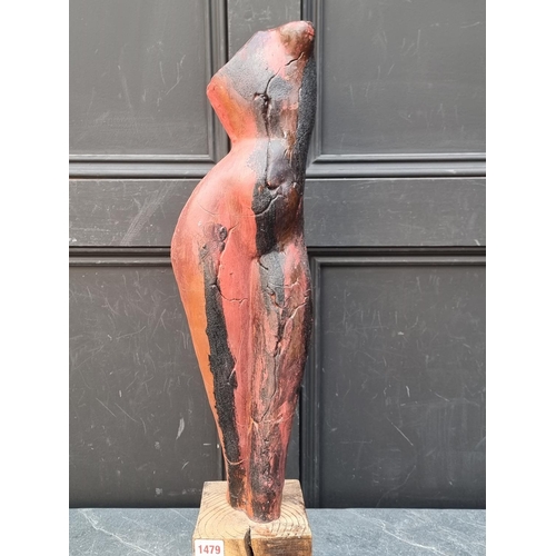 1479 - Sophie Howard, figurative sculpture, terracotta, on pine socle, 67cm high.