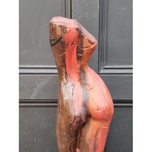 1479 - Sophie Howard, figurative sculpture, terracotta, on pine socle, 67cm high.