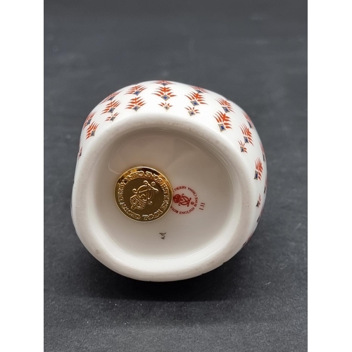 1550 - Royal Crown Derby Imari paperweights: 'Hamster', with gold stopper.