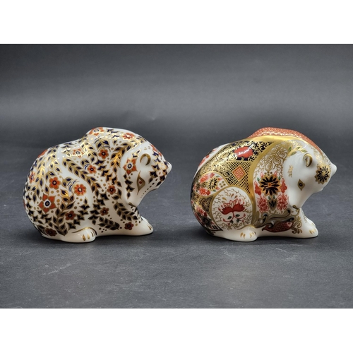 1578 - Royal Crown Derby Imari paperweights: two 'Bears', each with gold stopper, one with CoA. (2)... 