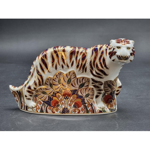 1586 - Royal Crown Derby Imari paperweights: 'Bengal Tiger', with gold stopper.