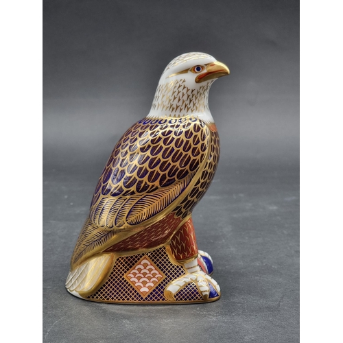 1589 - Royal Crown Derby Imari paperweights: 'Bald Eagle', with gold stopper.