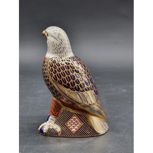 1589 - Royal Crown Derby Imari paperweights: 'Bald Eagle', with gold stopper.