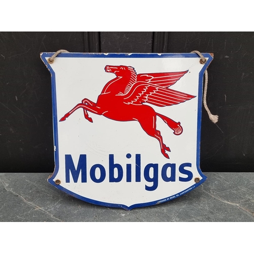 1698 - Advertising: a vintage enamel 'Mobilgas' sign, 30.5 x 31.5cm.