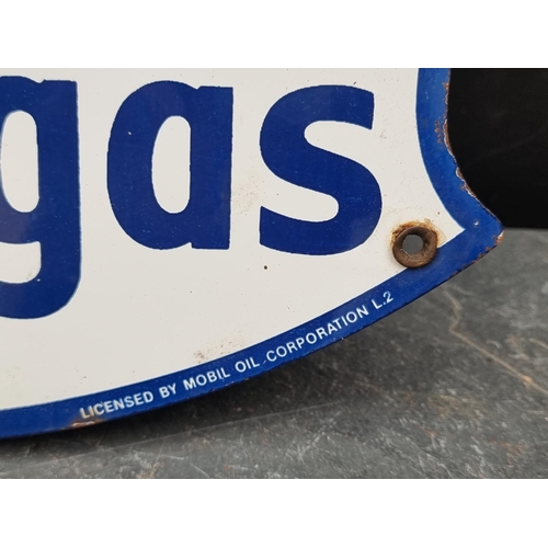 1698 - Advertising: a vintage enamel 'Mobilgas' sign, 30.5 x 31.5cm.