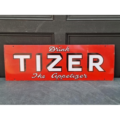 1707 - Advertising: an enamel 'Tizer' sign, 30.5 x 91.5cm.