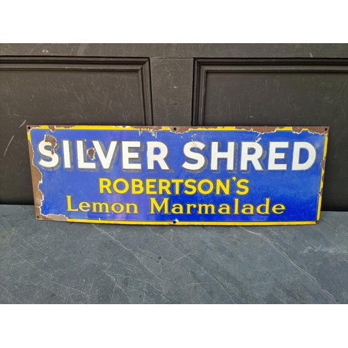 1708 - Advertising: a vintage enamel 'Robertson's Silver Shred' sign, 25.5 x 76cm.