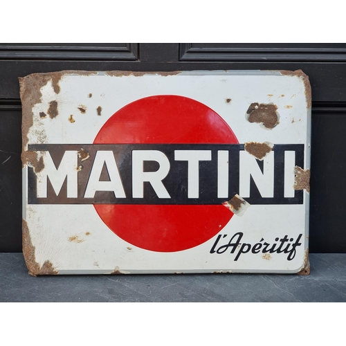 1709 - Advertising: a vintage enamel 'Martini' sign, 49 x 68.5cm.