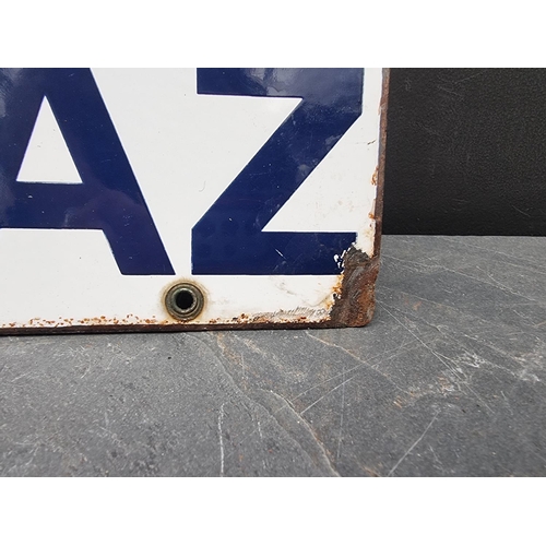 1715 - Advertising: a vintage enamel double-sided 'Totalgaz' sign, 49 x 60cm.