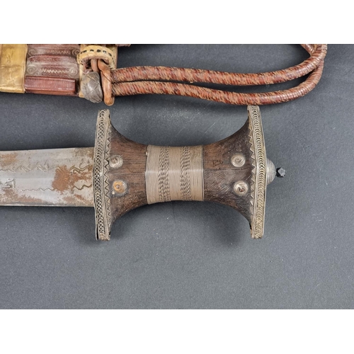 515 - A 19th/20th century Sudanese Dervish arm dagger and sheath or Loi Boi, possibly Battle of Omdurman p... 