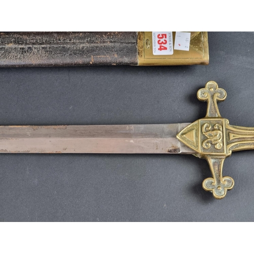 534 - A Victorian 1856 pattern drummer's sword, by Mole of Birmingham, having 48cm blade.