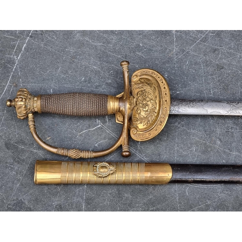 543 - A Victorian Court sword and scabbard, by J Buckmaster & Co, 3 New Burlington Street, London, wit... 