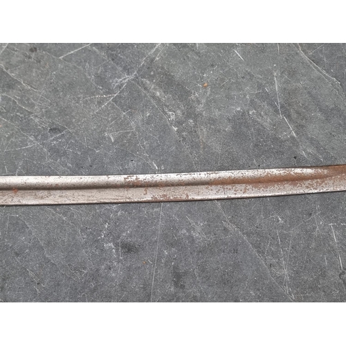 544 - A WWI Ottoman cavalry trooper's sword, with 83cm curved blade.