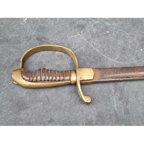 544 - A WWI Ottoman cavalry trooper's sword, with 83cm curved blade.