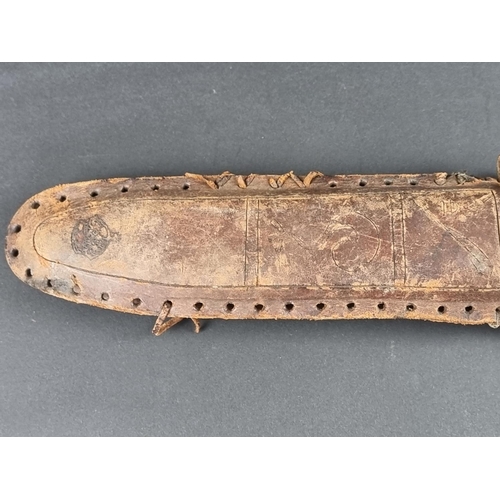 561 - A rare Victorian sportsman's knife and sheath, the 17cm blade stamped 'Ellis Knife, Thornhill, Londo... 