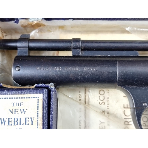 583 - An early Webley Mk1 .177 cal air pistol, Serial No.1433.