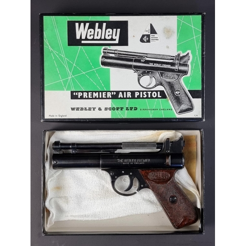 585 - A Webley Premier .22 cal air pistol, Serial No.1230, boxed.