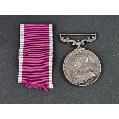 596 - Medals: a George V Army Long Service and Good Conduct Medal, to: 7657255, WO. II, A.C. Pennie, R.A.P... 