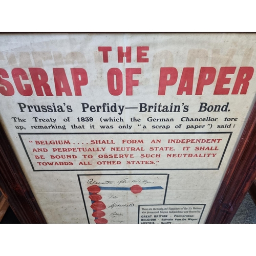 773 - WWI Recruiting Poster, 'The Scrap Of Paper... Enlist Today', printed by Hanbury, Tomsett & Co., ... 