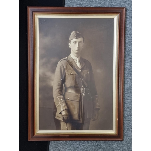 775 - A WWI Royal Flying Corps portrait photograph, 74 x 49 cm.