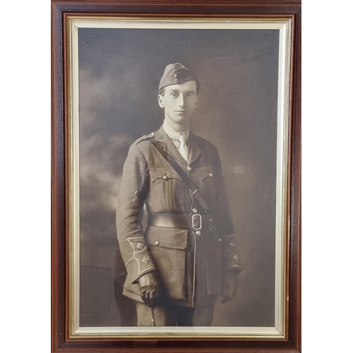 775 - A WWI Royal Flying Corps portrait photograph, 74 x 49 cm.